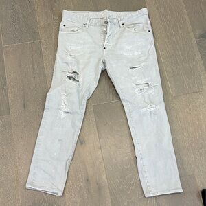 DSQUARED2 Light Gray Ripped Jeans